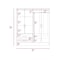 Tuhome Bolton 160 Armoire, 6 Shelves, 2 Door Cabinets, 2 Mirrors, 2 Drawers, Rod, Black/Light Gray CWZ5951 - alternate 5